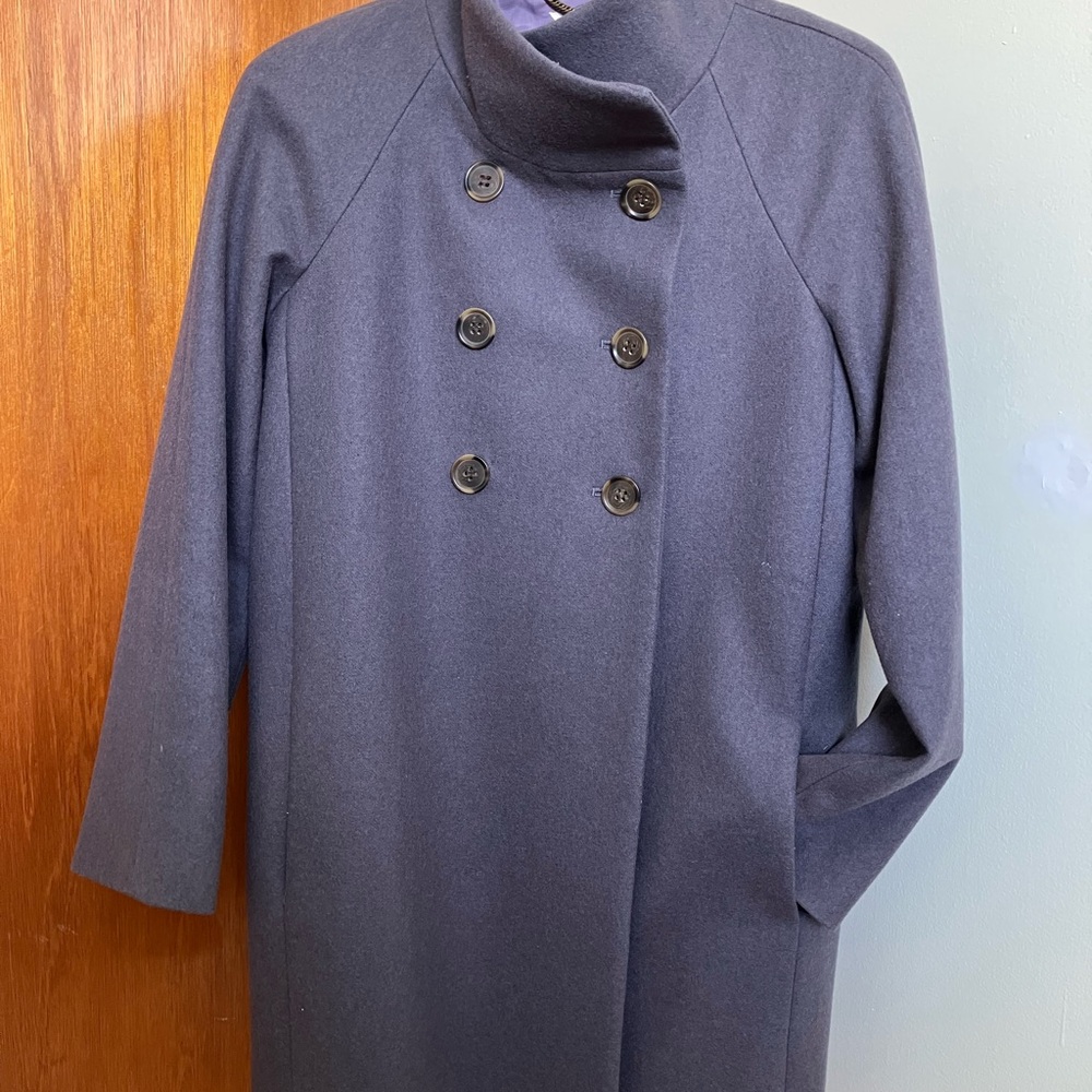 J. Crew Women's Double-Breasted Navy Pea Coat